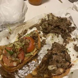 Torta de Bistek with beans