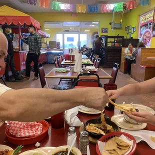 Quest con rajas and chorizo