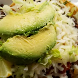 Look how high the steak tostada is compared to the lime.