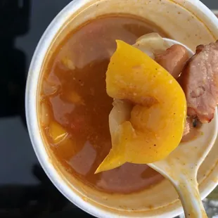Hot and soupy beans on a cold day warmed me up!