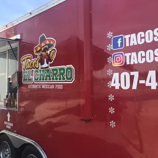 The shiny red taco truck!