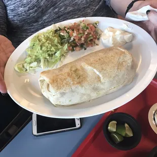 The burritos. Huge