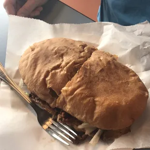 Steak and chorizo torta