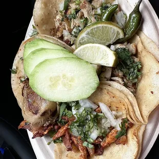 Al pastor and grilled chicken