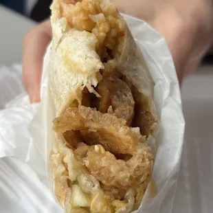 Chicharron burrito