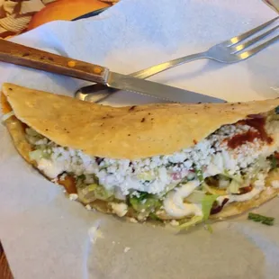 Quesadilla de Chicharonne prensado