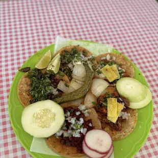 2 De Al Pastor 1 De Chorizo 2 De Asada