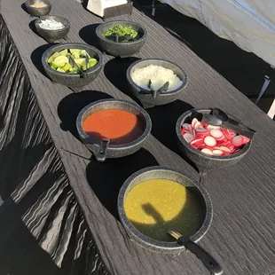 Our set up for any occasion. No Tupperware or plastic container s in our setup