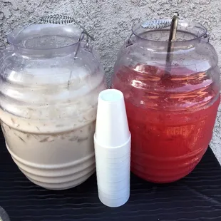 Agua de Horchata y sandia