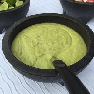 Another side to add to your order. Blended guacamole with a slight mild kick.