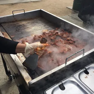 All meats are cooked on site.