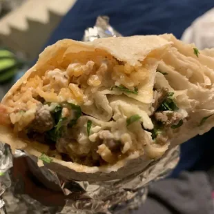 Steak burrito