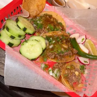 Last customers of the day and the tacos were still 100% authentic and delicious! Best taco spot in the Bay Area.