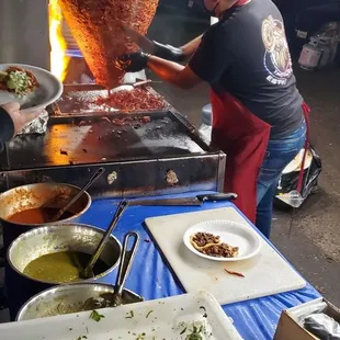 Meat fresh off the grill.