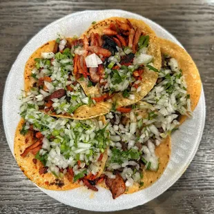 Homemade tortillas with Al Pastor