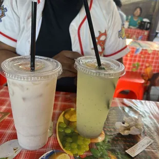 Horchata and Agua De pepino