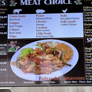 Meat choices!