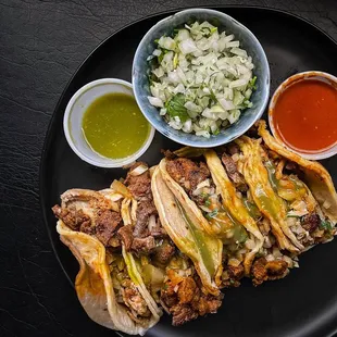 No. 2: Plato de 5 Tacos (5 taco Plate)