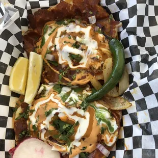 Super tacos with everything they look and taste amazing