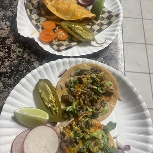 Carne asada tacos- yellow corn  Quesataco