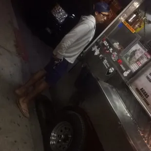 Danny getting his tacos