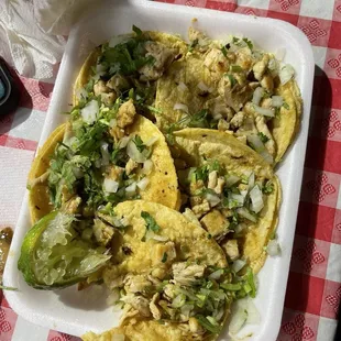 Mini taco order chicken