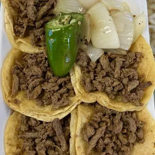 Orden de tacos de bistek