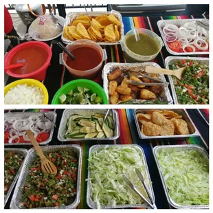 Veggie party: Tacos de papa, nopalitos, Veggie Tacos