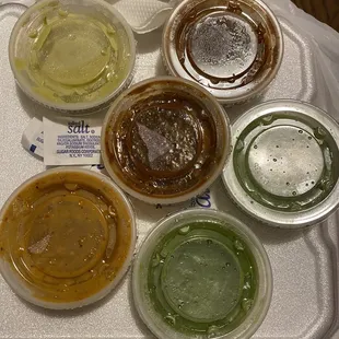 All kinds of sauces
