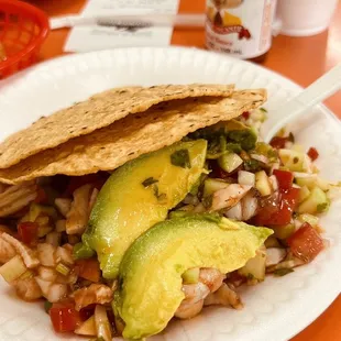 a plate of mexican food