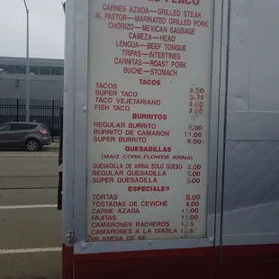 Menu time