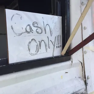 Bring cash!
