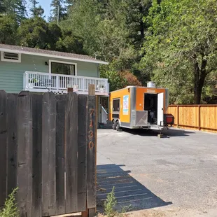 outside