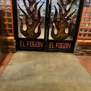 the entrance to the restaurant