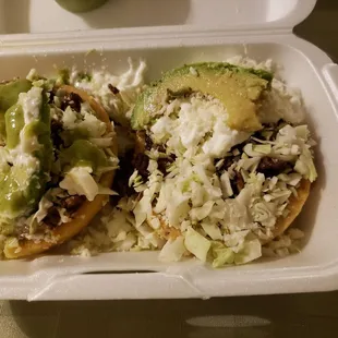 Asked for avocado on my sopes.  Got 1 Slice per sope..$1 each -_-