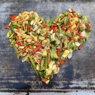 Mixed grilled veggies option