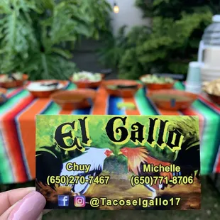 Salsa bar in background