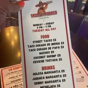 Happy Hour Menu