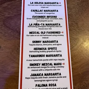 Marg menu