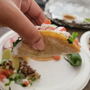Taco size seems small but was packed with meat! Tasty &amp; fulfilling (9/25/22)