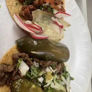 Pastor &amp; Asada taco