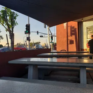 Right off busy intersection