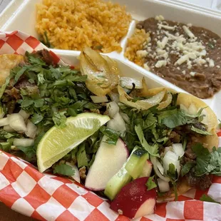 Taco plate (carne asada)