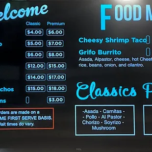 Meat options do vary