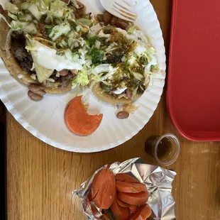 Sopes with asada