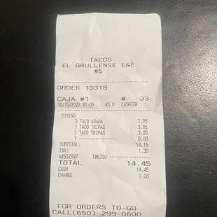 receipt