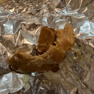 a half eaten donut