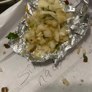 SOMEONE WHO MAY LIKE ONIONS, MAY NOT WANT THE WHOLE ONION INSIDE THEIR BURRITO. JUST AWFUL.