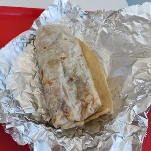 Breakfast burrito could be bigger.