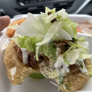 Tripas sope with everything on it, but onions.